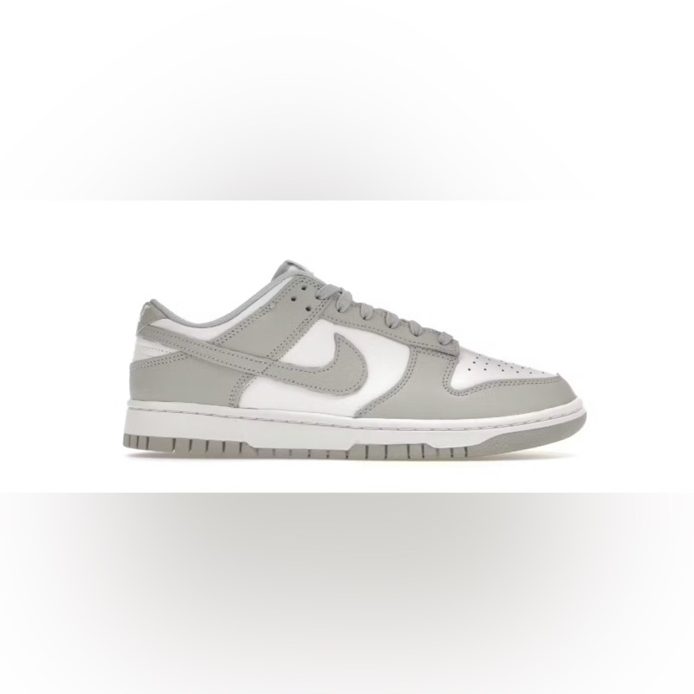 Nike Gray and White Dunk Low Sneakers